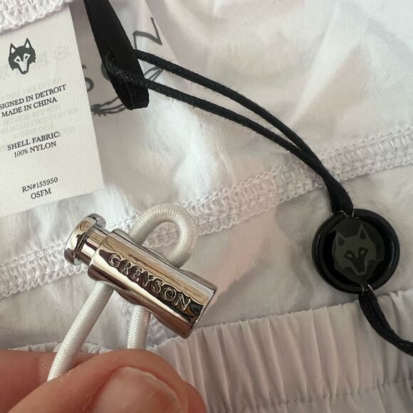 NWT Greyson Wind Ultra-Light Short Arctic White Sports Running Gym Workout Sz L - Picture 6 of 14